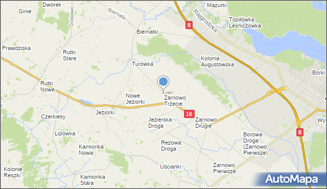 mapa Żarnowo Trzecie, Żarnowo Trzecie na mapie Targeo